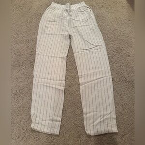 Black and White Striped Pants